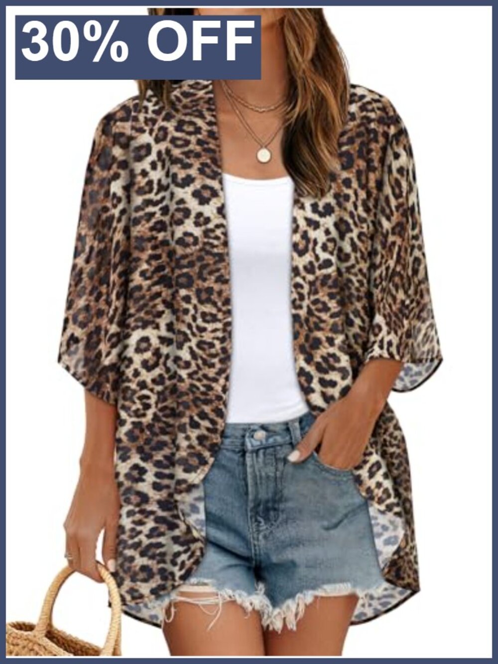 Womens Floral Kimono Cardigan Beach Cover Up Lightweight Summer Top